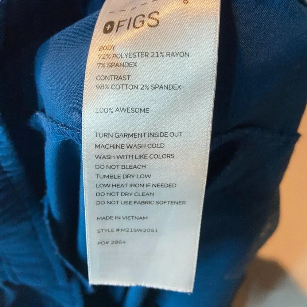 Figs Men 2XL Tansen Jogger Scrub Pants Blue Drawstring Stretch Pockets Nurse